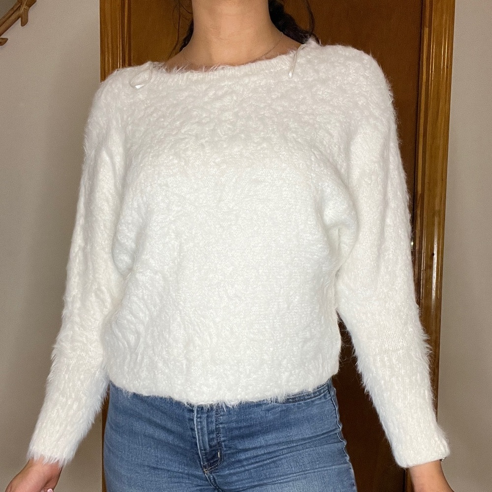 White Fuzzy Sweater